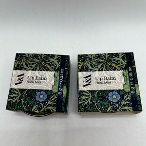 V&A Lip Balm Floral Mint Garden Wallpaper Lot Of 2